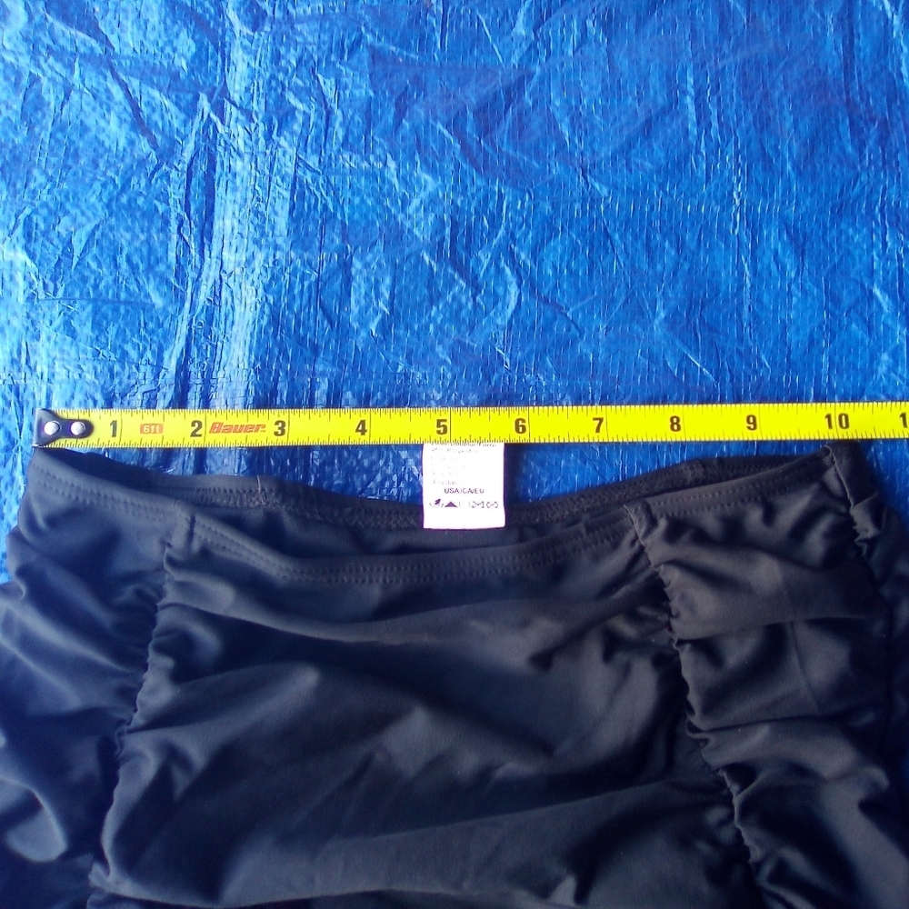 COCOSHIP Black Ruched Swim Bottom - Picture 2 of 6